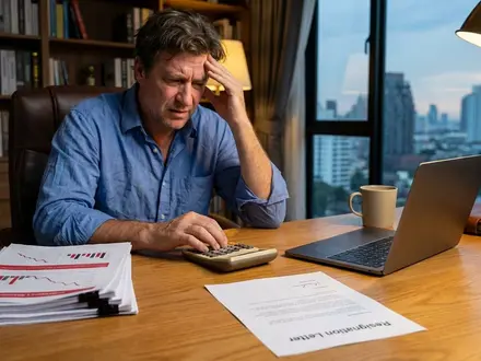 Business owner reviewing financial documents showing the cost of a bad hire